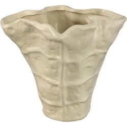 PTMD Bloempot Reff - 27x24x25 cm - Keramiek - Creme