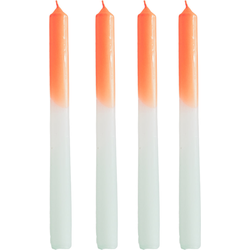 Tapers - Dipdye - Wax- Orange/White/Mintgreen - S4