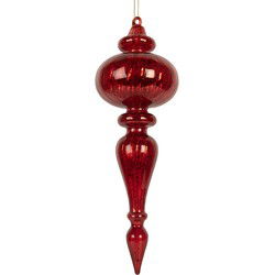 Clayre & Eef Kerstbal Ø 9x28 cm Rood Glas