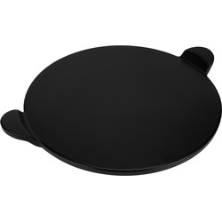 Krumble Pizzasteen met handvatten - Keramiek - 33 cm - Zwart