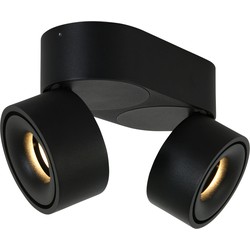 Mexlite - spot - Fez Black - zwart - kunststof metaal - opbouwspot - LED - 2674ZW