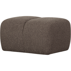 WOOOD Mojo Poef - Bouclé - Bruin Melange - 80x60x45