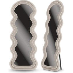 Passpiegel - Wavy Teddy Spiegel - 160x60cm - Light Cream