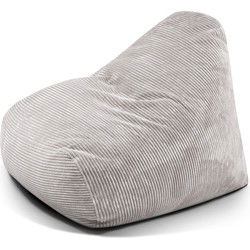 Nordura Snug: loungekussen/ zitzak rib wit/grijs 100 cm