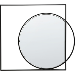 AUXY - Wandspiegel - Zwart - 70 x 79 cm - Glas