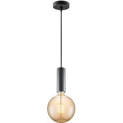 Home sweet home hanglamp Saga zwart Globe g180 - amber