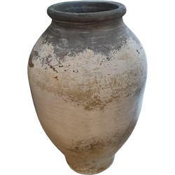 PTMD Bloempot Jinsu - 45x45x70 cm - Cement - Wit