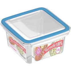 12x Voedsel plastic bewaarbakje 1,5 liter transparant - Vershoudbakjes