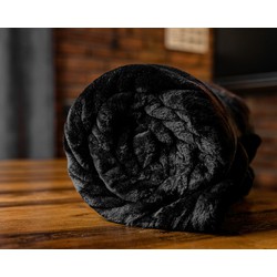 Coral Fleece blanket 220 x 240 cm Black