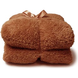 Unique Living | Teddy plaid 150x200cm leather brown