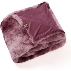 PTMD Plaid Linde - 150x200x2 cm - Polyester - Paars