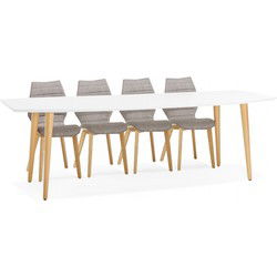 ESKIMO uitschuifbare design eettafel 170-270x100x748 cm