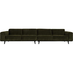 BePureHome Statement XL 4-Zits Bank - Rib - Groen - 77x372x93