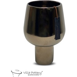 Villa Pottery  Gouden vaas Morocca 13x17x25