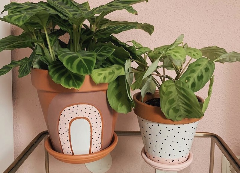 DIY: geverfde terracotta plantenpot 