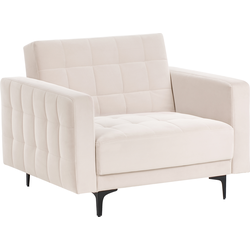 Beliani ABERDEEN - Fauteuil-Beige-Fluweel