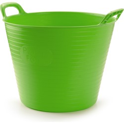 Plasticforte Flexibele emmer/kuip - groen - 42 liter - ECO kunststof - rond - 38 x 45 cm - Wasmanden