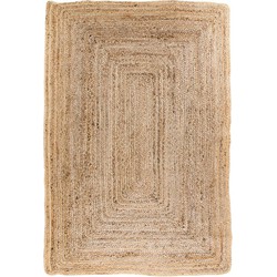 Bombay Rug - Rug in braided jute, nature, 65x135 cm