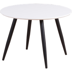 Bruno ronde kindertafel wit – met zwarte poten - Ø 60 cm