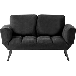 Beliani BREKKE - Tweezitsbank-Zwart-Polyester