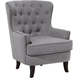 Beliani VIBORG - Fauteuil-Grijs-Polyester