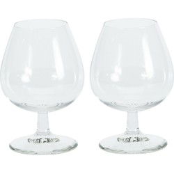 Cognac/likeur glazen - 8 stuks - transparant - 350 ml - Cognacglazen
