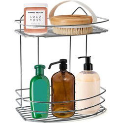 Gerimport Doucherekje - rechthoek - 2-laags - H30 cm - RVS - Douche- en badrekjes