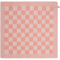 Knit Factory Keukendoek Block - Ecru/Apricot - 50x50 cm
