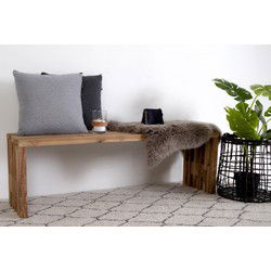 Tuinbank Teakhout 140cm - 140x35x45cm - Bank Benidorm