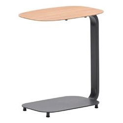 Lucca laptop tafel - 45x30xH51cm - carbon black -   light teaklook