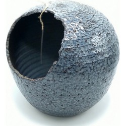 Villa Pottery  Blauw zwarte bolpot Stelvio - 35x33