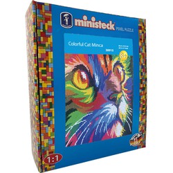 Ministeck Ministeck Ministeck ART Colorfull Cat Minka - XXL Box 8600 stuks