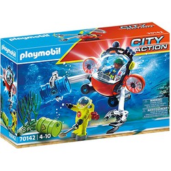 Playmobil Playmobil Redding op zee: omgevingsmissie met duikboot 70142