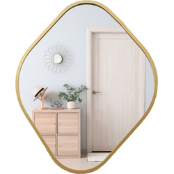 MISOU Spiegel - Organische Vorm - Wandspiegel - Goud - 25x34cm - Miroir Mural