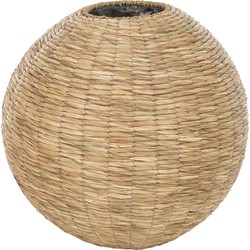 Vaas | Riet | Naturel | 49.5x49.5x (h)48 Cm