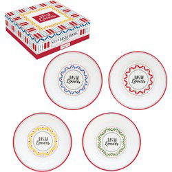 set/4 pastabord 20 cm porselein Pasta Lovers