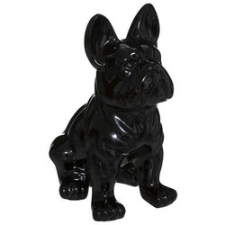 Beeld Bulldog Zwart - H22 cm