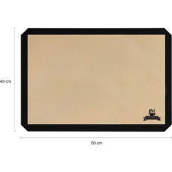 Krumble Siliconen bakmat - Silicoon - Glasvezel - Zwart - 40x60 cm
