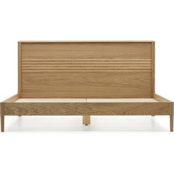 Kave Home - Lenon bed in hout en eikenfineer voor matras 180 x 200 cm FSC MIX Credit