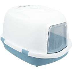 TRIXIE KATTENBAK PRIMO XXL TOP MET KAP BLAUW / WIT 71X56X47 CM