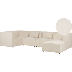 Beliani LEMVIG - Modulaire Sofa-Beige-Corduroy