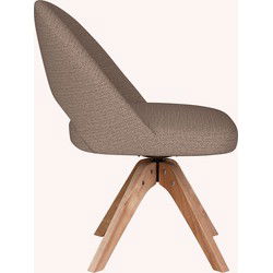 Housecraft Living Mick Eetkamerstoel Draaibaar Hout Taupe