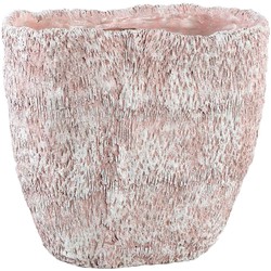 PTMD Navia Ovale Bloempot - 30 x 15 x 28 cm - Cement - Roze