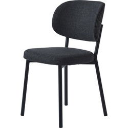 Eetkamerstoel Donkergrijs Stof - 48x53x81,2cm - Fowler - Set van 2