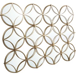 PTMD Limas Spiegel - 109 x 3 x 81 cm - Ijzer - Goud