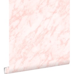 ESTAhome behang marmer zacht roze - 0,53 x 10,05 m - 139194
