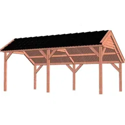 Trendhout douglas kapschuur De Deel, 615 x 340 cm