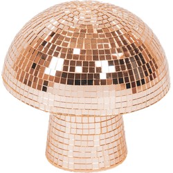 Ornament - Disco -Mushroom -Glass - Rose Gold- 14x14x14cm