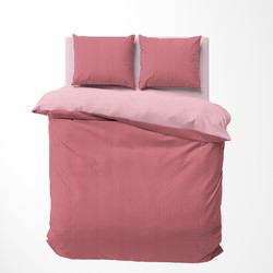 Nautica Percale Katoenen Seersucker Dekbedovertrekset Darya Rood 140 x 200/220 cm