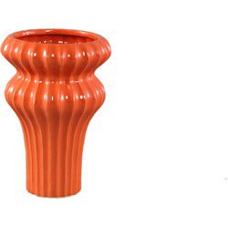 PTMD Bloempot Glenna - 17x17x24 cm - Keramiek - Oranje